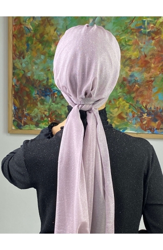 Hürrem Bonnet Écharpe Pailleté Single Unit 57ARA181222-07 Lilas Clair 57ARA181222-07