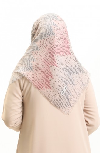 Écharpe à Motifs 13212-01 Beige Plum Clair 13212-01