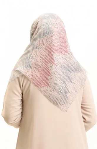 Écharpe à Motifs 13212-01 Beige Plum Clair 13212-01