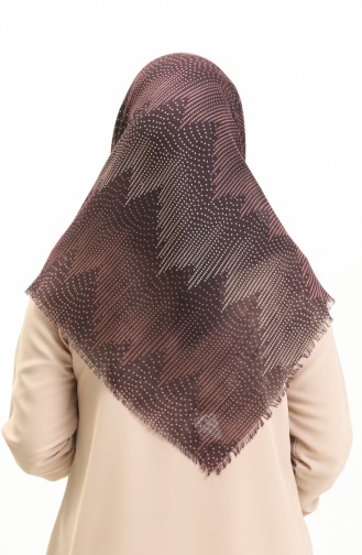 Patterned Scarf 13212-13 Lilac Beige 13212-13