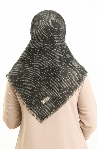 Écharpe à Motifs 13212-17 Noir Ecru 13212-17