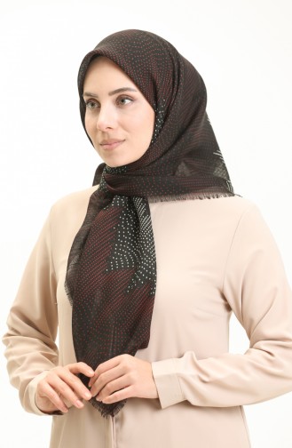 Écharpe à Motifs 13212-18 Noir Rouge 13212-18