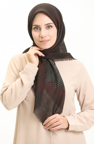 Écharpe à Motifs 13212-18 Noir Rouge 13212-18