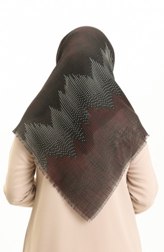 Écharpe à Motifs 13212-18 Noir Rouge 13212-18