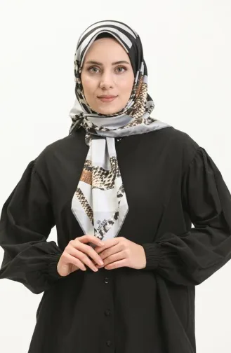 Écharpe à Motifs 3003-11 Argent Gris 3003-11