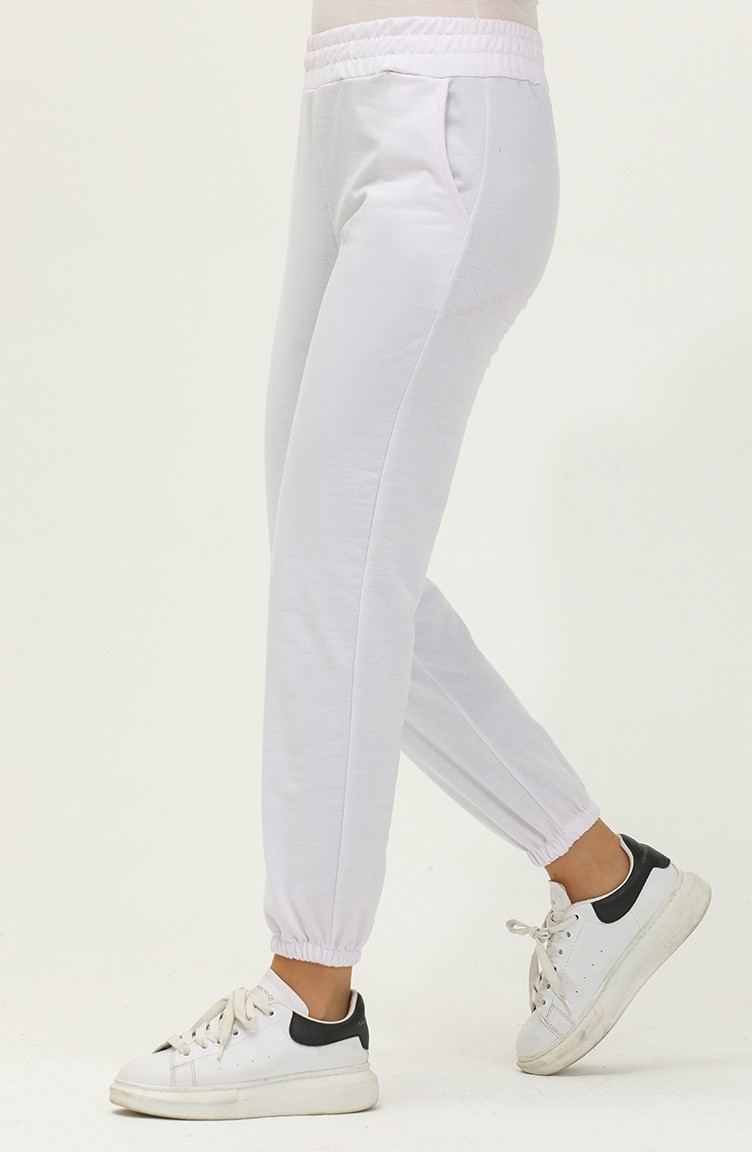 LACE INSERTS COMFY PURE WHITE TRACK PANTS Rhea Costa-Shop, 53% OFF