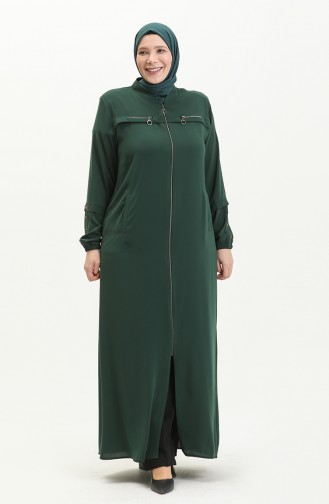 Smaragdgrün Abayas 5040.ZÜMRÜT YEŞİLİ