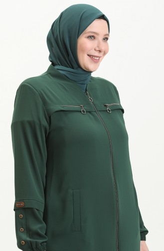 Emerald Green Abaya 5040.ZÜMRÜT YEŞİLİ