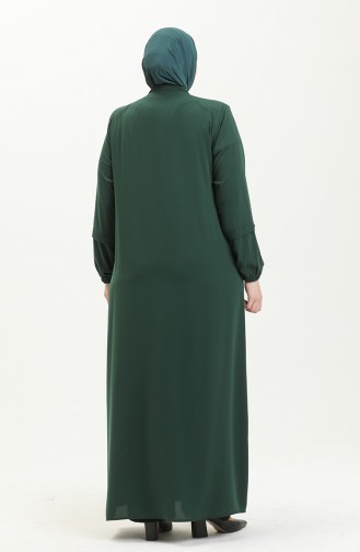 Emerald Green Abaya 5040.ZÜMRÜT YEŞİLİ