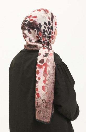 Patterned Soft Shawl 6001-11 Black Coral 6001-11