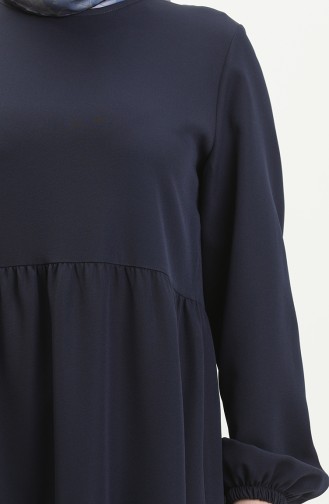 Gefälteltes Kleid 1840-01 Dunkelblau 1840-01