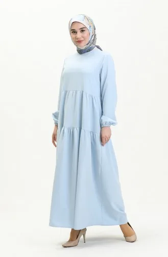 Robe Plissée 1840-02 Bleu Bébé 1840-02