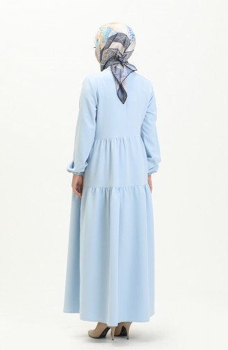 Shirred Dress1840-02 Baby Blue 1840-02