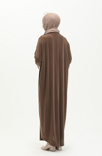 Yarasa Kol Salaş Elbise 2000-14 Kahverengi