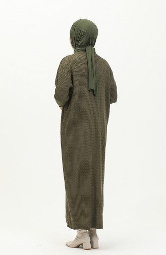 Trikot Strickmuster Kleid 3312-18 Khaki 3312-18