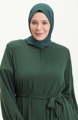 Emerald Green Abaya 5084.ZÜMRÜT YEŞİLİ