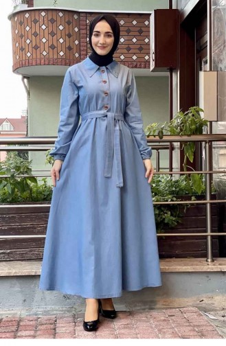 Robe Hijab Bleu Jean 0054BLN.AMV