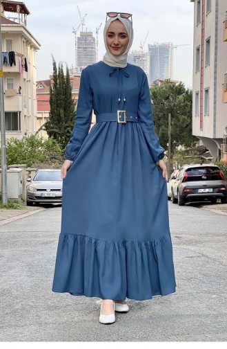 Petrol Hijab Dress 0220SGS.PTR