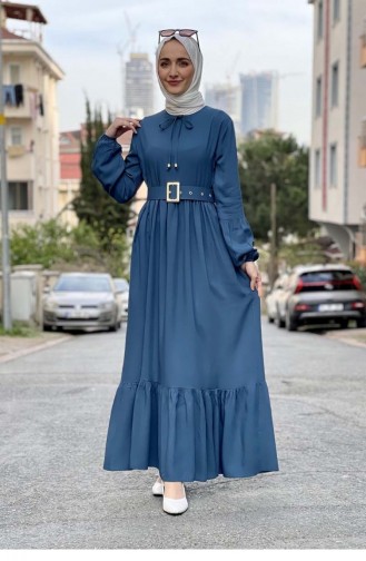 Petrol Hijab Dress 0220SGS.PTR