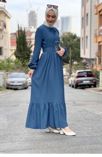 Robe Hijab Pétrole 0220SGS.PTR