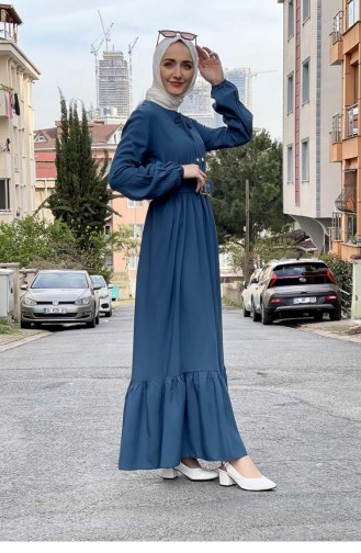 Petrol Hijab Dress 0220SGS.PTR