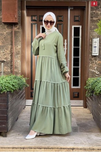 Unreife Mandelgrün Hijab Kleider 0229SGS.CYS