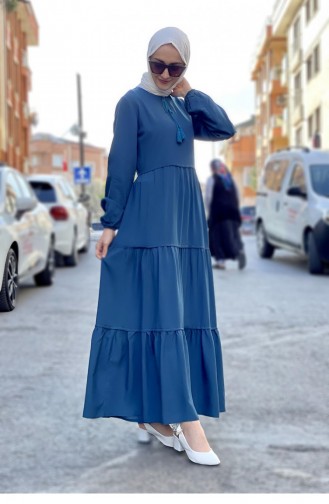 Petrol Hijab Dress 0229SGS.PTR