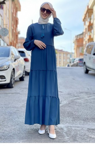 Petrol Hijab Dress 0229SGS.PTR
