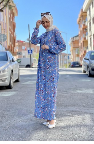 Indigo Hijab Dress 0261SGS.ING