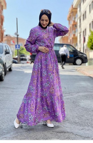 Lila Hijab Kleider 0263SGS.LLA