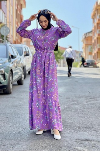 Lila Hijab Kleider 0263SGS.LLA