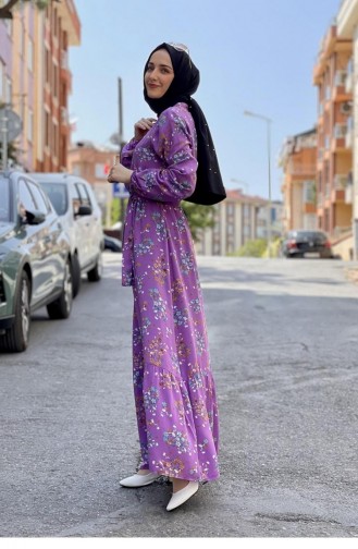 Lila Hijab Kleider 0263SGS.LLA