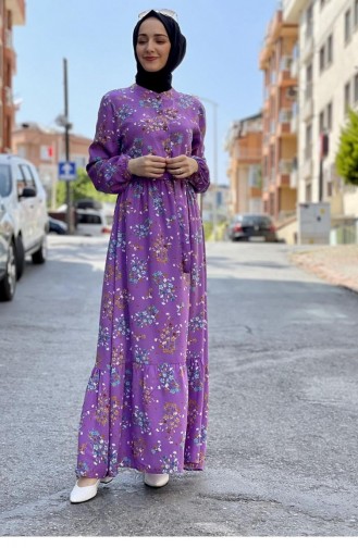 Lila Hijab Kleider 0263SGS.LLA