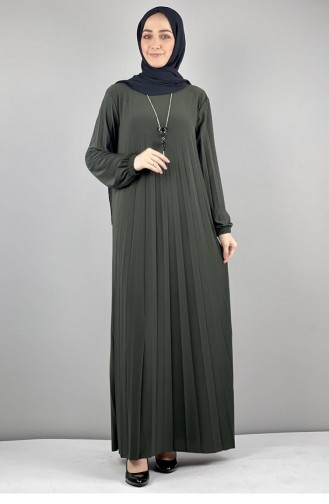 Khaki Hijab Kleider 1052MG.HAK