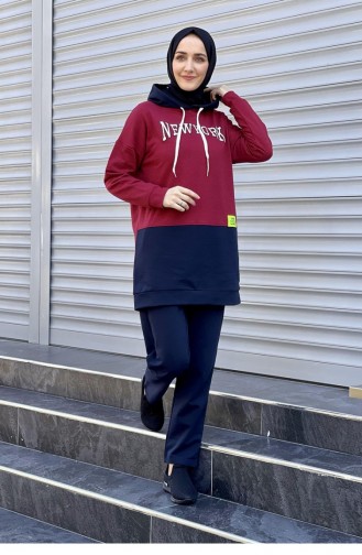 Claret red Trainingspak 1077MG.BRD