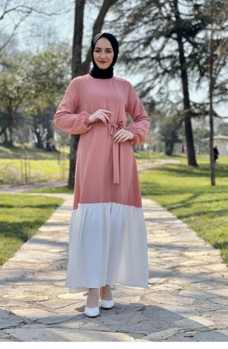 Dusty Rose Hijab Dress 1516TGM.GKR