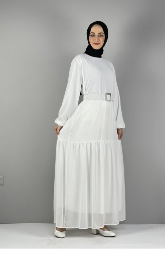 فستان أبيض 2280NRY.BYZ