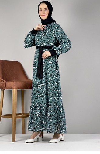 Grün Hijab Kleider 2288NRY.YSL