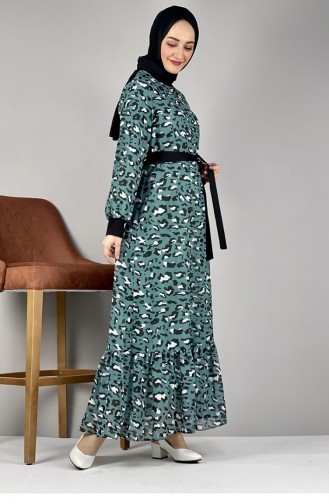 Grün Hijab Kleider 2288NRY.YSL