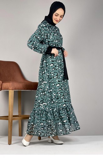 Grün Hijab Kleider 2288NRY.YSL