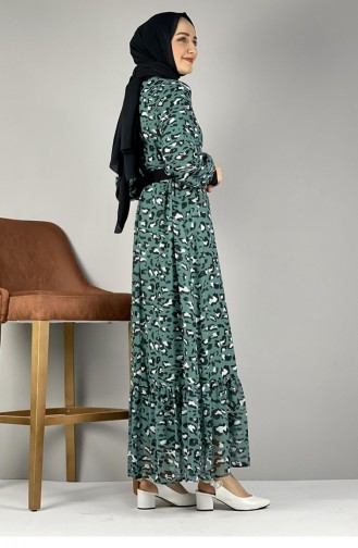 Grün Hijab Kleider 2288NRY.YSL