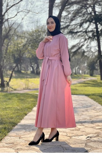 Pink Hijab Dress 22891NRY.PMB