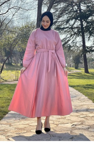 Pink Hijab Dress 22891NRY.PMB