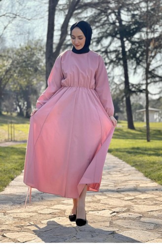 Pink Hijab Dress 22891NRY.PMB