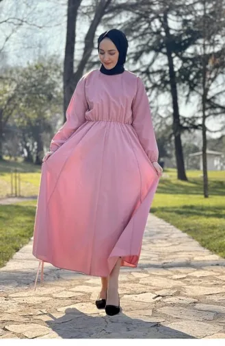 Pink Hijab Dress 22891NRY.PMB