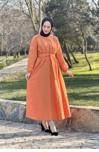 Orange Hijab Kleider 22891NRY.TRC