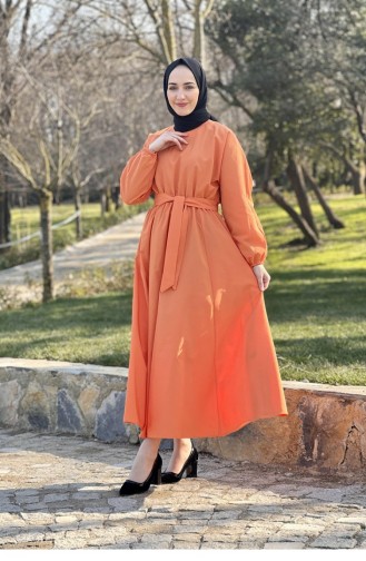 Orange Hijab Kleider 22891NRY.TRC