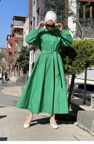 Green İslamitische Jurk 22891NRY.YSL