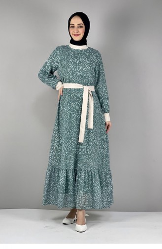 Grün Hijab Kleider 2289NRY.YSL