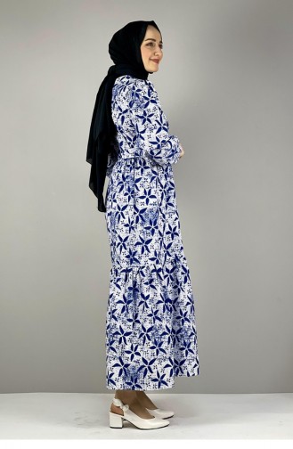Dunkelblau Hijab Kleider 2295NRY.LCV